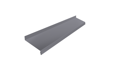 Отлив простой 100 Grand Line 0,5 Satin с пленкой RAL 7004 сигнальный серый (2м)