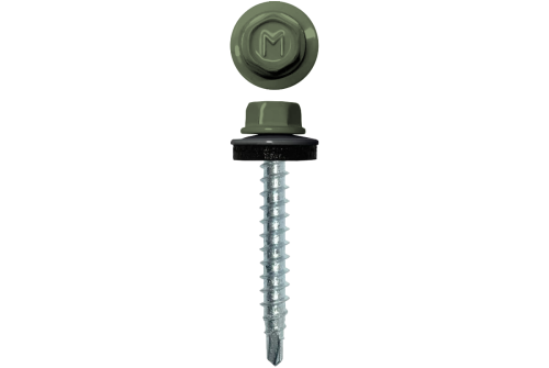 Саморез кровельный Daxmer 4,8х29 (250шт) сверло №1 RAL 6021