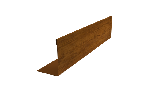 Нащельник 25х35 для забора жалюзи к ламели 125 Texas Grand Line 0,45 Print Elite Golden Wood TwinColor (L1,8)