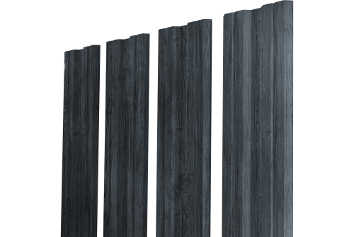 Штакетник Twin XL с прямым резом Grand Line 0,45 Print Premium Grey Wood TwinColor