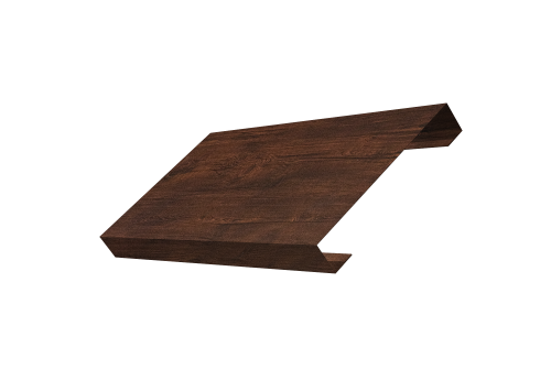 Ламель лицевая 125 забора жалюзи Texas Grand Line 0,45 Print-Double Premium Cherry Wood Dark F