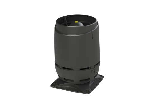 Выход вентиляционный Vilpe Flow 125S с основанием 250x250 черный
