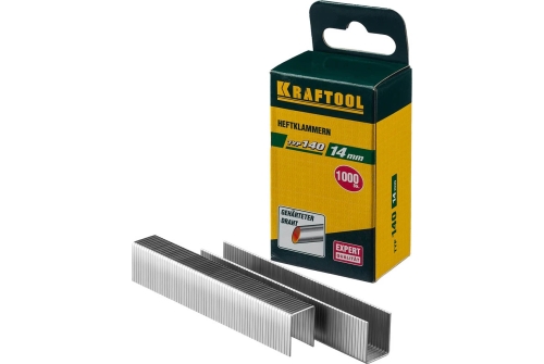 Скобы для степлера Kraftool 14 мм широкие тип 140 1000шт (31680-14)