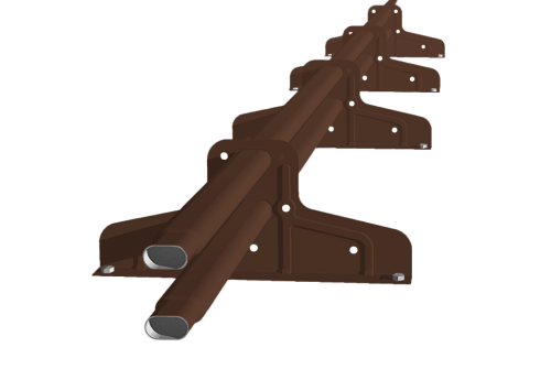 Снегозадержатель Стандарт Т4 d 40х20 RAL 8017 (3м)