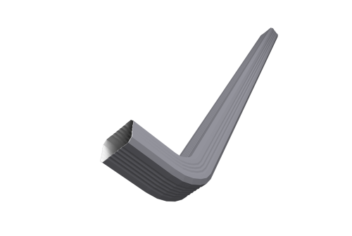 Труба гофрированная Vortex Lite 76х102х3000мм с коленом PE RAL 7004 сигнльный серый