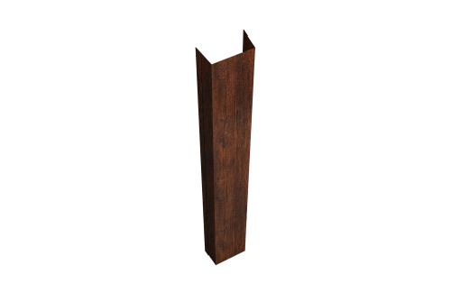 Крепежная планка нижняя для забора жалюзи Texas Grand Line 0,45 Print-Double Premium Cherry Wood Dark F (2м)