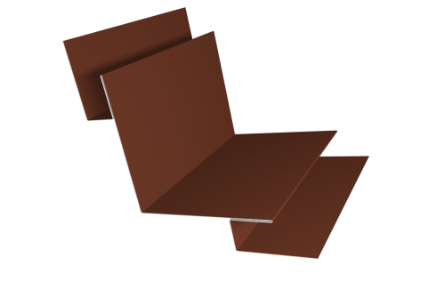 Угол внутренний сложный 90 градусов Grand Line 0,5 Satin Matt RAL 8004 терракота (2м)