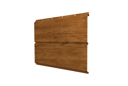 Софит металлический ЭкоБрус new Grand Line без перфорации 0,45 Print Elite с пленкой Golden Wood TwinColor