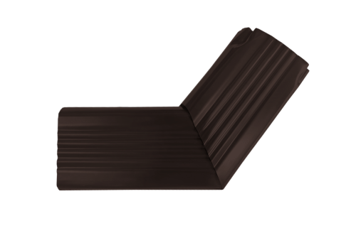 Колено трубы гофрированное боковое правое Vortex Lite 76х102мм PE RR 32 темно-коричневый