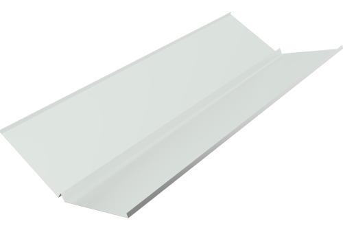 Планка ендовы нижней с компенсатором Grand Line 0,5 PE с пленкой RAL 9003 сигнальный белый (3м)