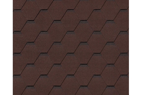 Черепица гибкая RoofShield Премиум Стандарт коричневый с оттенением
