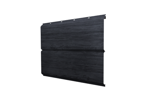 Софит металлический ЭкоБрус new Grand Line без перфорации 0,45 Print Premium с пленкой Grey Wood TwinColor