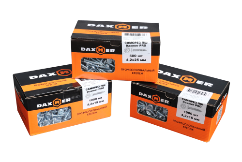 Саморез ПШ Daxmer Pro 4,2х16 (1000 шт) шлиц PH2, цинк