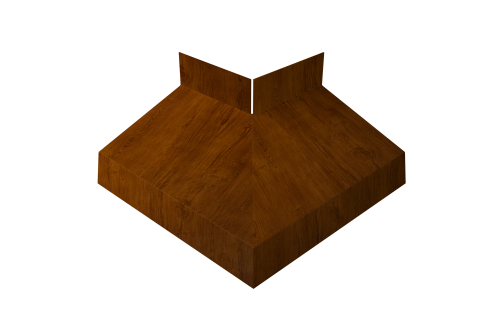 Угол отлива внешний 50 Grand Line 0,4 Print Premium с пленкой Golden Wood Intense FTC