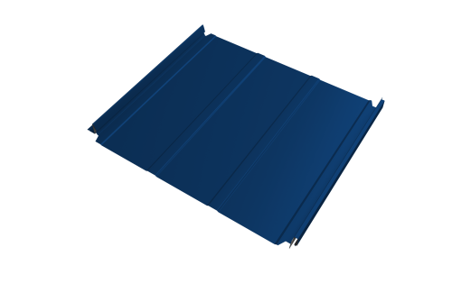 Кликфальц Double Pro Line Grand Line 0,5 Satin с пленкой на замках RAL 5005 сигнальный синий