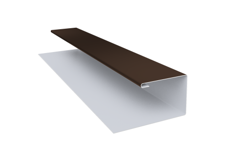 Планка П-образная Экобрус 0,5 Satin с пленкой RAL 8017 шоколад (2м)