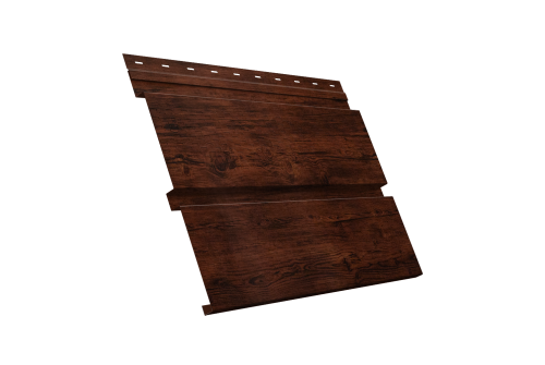 Софит металлический Квадро Брус Grand Line с перфорацией 0,45 Print Premium с пленкой Cherry Wood Fresh TwinColor