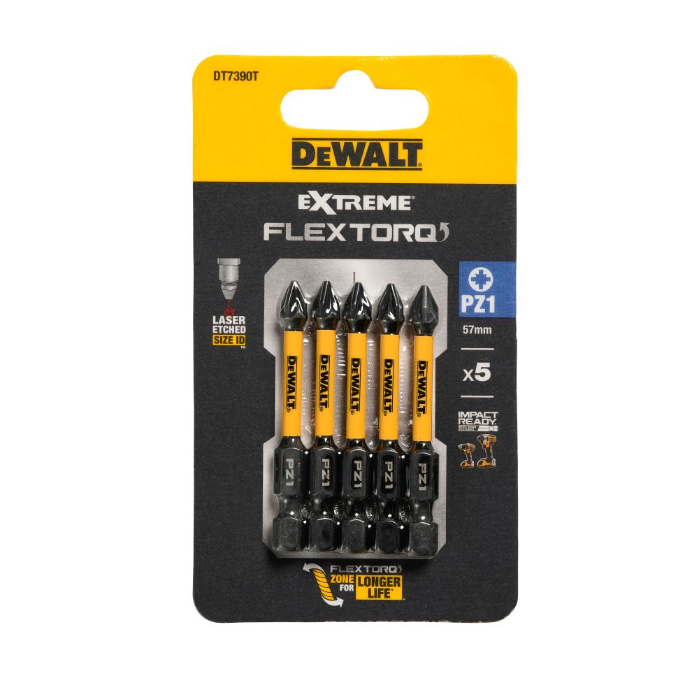 Биты ударные PZ1 50  мм DeWalt DT7390T-QZ (5 шт)