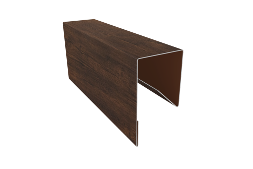 Планка П-образная заборная 17 Grand Line 0,4 Print Premium Cherry Wood Dark FTC (2м)