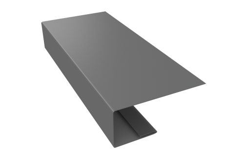 J-Профиль 18мм Grand Line 0,5 Satin с пленкой RAL 9006 бело-алюминиевый (3м)