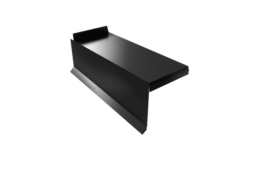 Планка торцевая сегментная Квадро профи Grand Line Левая 0,45 PE-Double RAL 9005 черный