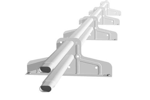 Снегозадержатель Стандарт Т4 d 40х20 RAL 9003 (3м)