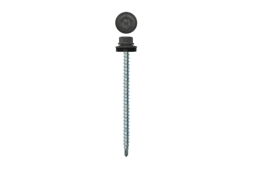 Саморез кровельный Daxmer 4,8х70 (100шт) сверло №1 RAL 7005