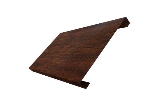Ламель лицевая 200 забора жалюзи Texas Grand Line 0,45 Print-Double Premium Cherry Wood Dark F