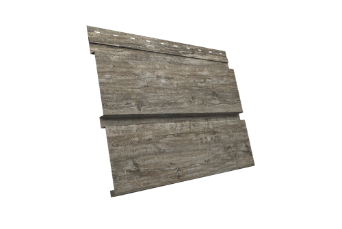 Софит металлический Квадро Брус Grand Line без перфорации 0,45 Print Elite с пленкой Nordic Wood TwinColor