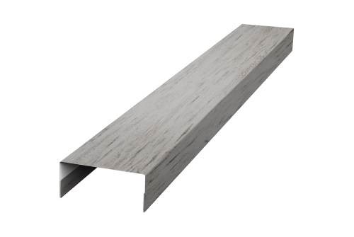 Крышка 30х15 для забора жалюзи Texas Grand Line 0,45 Print Elite Snow Wood TwinColor (2,5м)