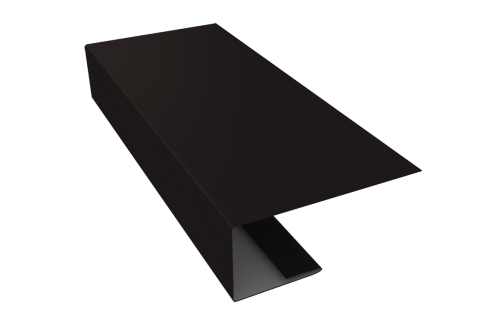 J-Профиль 18мм Grand Line 0,5 Satin с пленкой RAL 9005 черный (2м)
