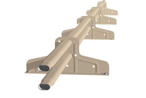 Снегозадержатель Стандарт Т4 d 40х20 RAL 1015 (3м)