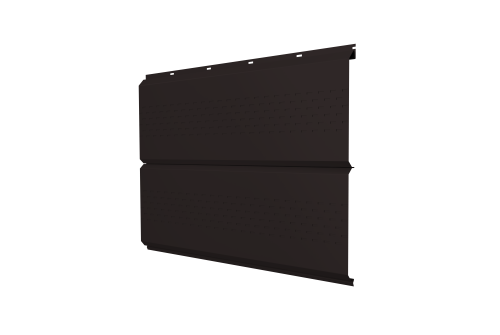 Софит металлический ЭкоБрус new Grand Line c перфорацией 0,5 Drap с пленкой RAL 9005 черный