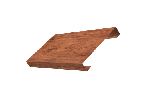 Ламель лицевая 125 забора жалюзи Texas Grand Line 0,45 Print Premium Rowan Wood Intense FTC