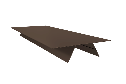 Планка стыковочная составная верхняя 0,4 PE-Double с пленкой RAL 8017 шоколад (2м)