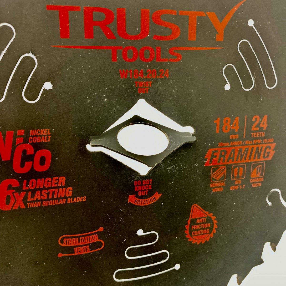 Диск пильный Trusty-Tools Framing по дереву 184х16 24T