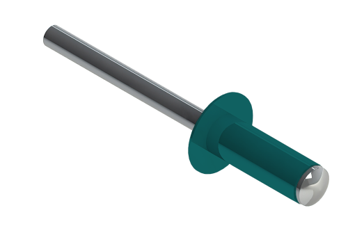 Заклёпка вытяжная Daxmer 3,2х8 RAL 5021 (20х1000шт) ал/ст