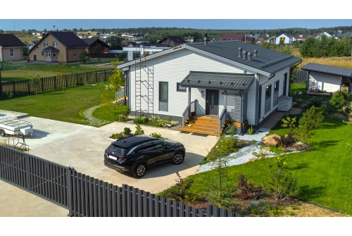 Металлочерепица Классик ("Classic") v01 0,5 Atlas X RAL 7024 мокрый асфальт