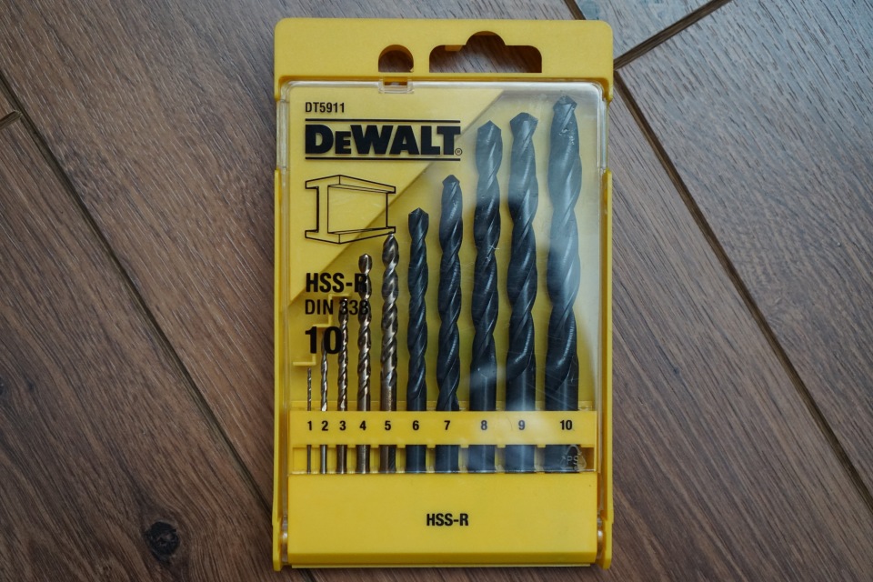 Набор сверл по металлу DeWalt HSS-R 1-10 мм (10 шт)