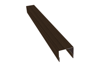 Планка П-образная заборная 24 Grand Line 0,45 Print Elite Coffee Wood TwinColor (3м)