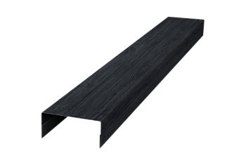 Крышка 30х15 для забора жалюзи Texas Grand Line 0,45 Print Premium Grey Wood TwinColor (3м)
