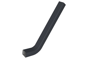 Труба гофрированная Vortex Lite Matt 76х102х1000мм с коленом RAL 7024 мокрый асфальт