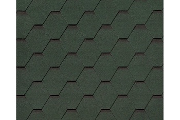 Черепица гибкая RoofShield Классик Стандарт зеленый с оттенением