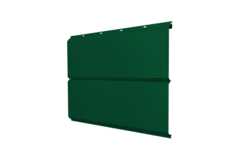 Софит металлический ЭкоБрус new Grand Line c перфорацией 0,45 Drap RAL 6005 зеленый мох