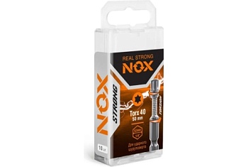 Бита торсионная Nox Strong TX40х50мм E6,3 10 штук бокс (339405)