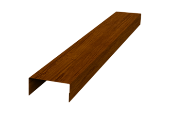 Крышка 30х15 для забора жалюзи Texas Grand Line 0,45 Print-double Premium Golden Wood Intense F (2,5м)