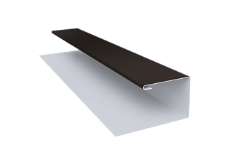 Планка П-образная Экобрус 0,5 Satin с пленкой RR 32 темно-коричневый (2м)