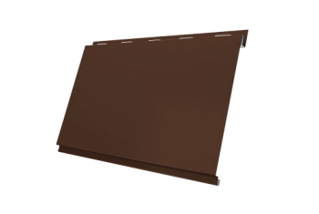 Софит металлический Вертикаль 0,2 classic Grand Line 0,5 PurPro с пленкой RAL 8017 шоколад