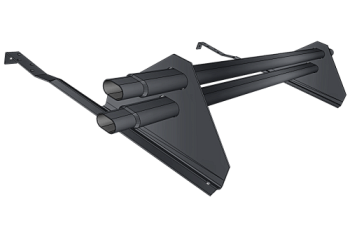 Снегозадержатель трубчатый для керамической/натуральной черепицы RAL 7024 1м (профиль до 50мм)