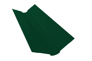 Планка ендовы верхней фигурной 100х100 Grand Line 0,5 Satin Matt RAL 6005 зеленый мох (3м)